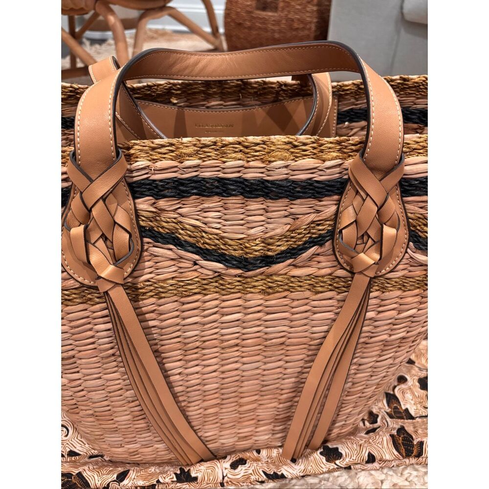 Nearly NEW Ulla Johnson Surfside Straw Basket Tote Bag $495 - Picture 8 of 9